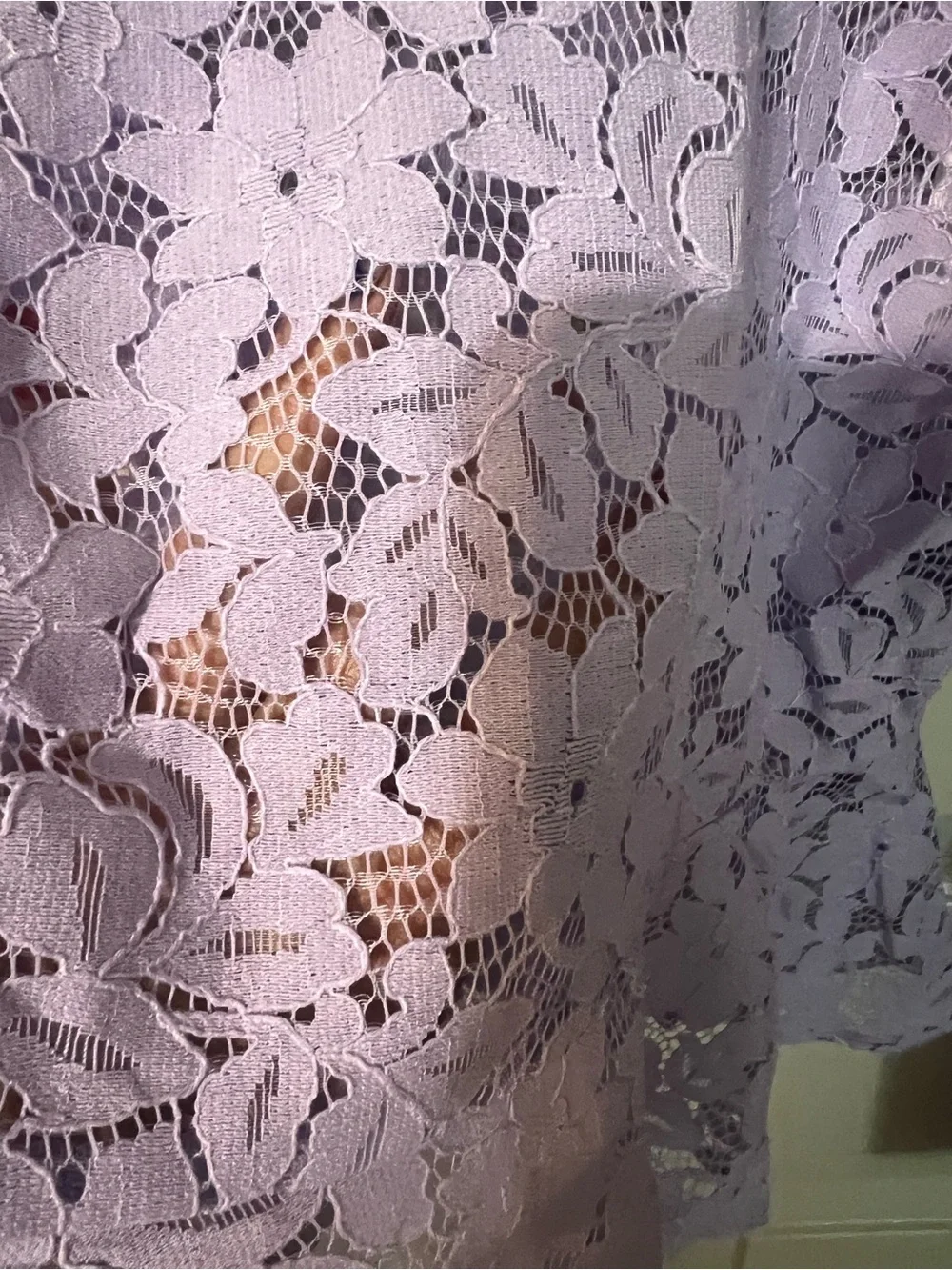 glam Lilac Floral Lace Peplum Blouse